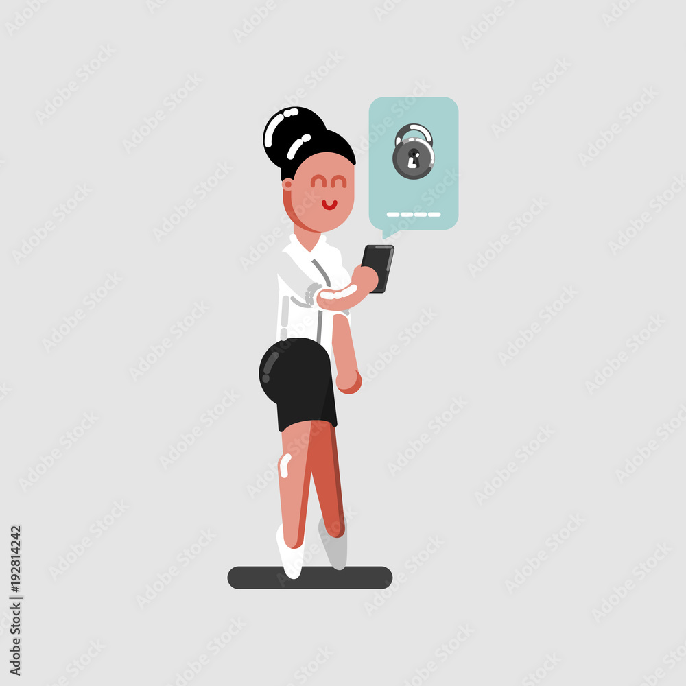 Woman personal information under protection Woman personal information under protection