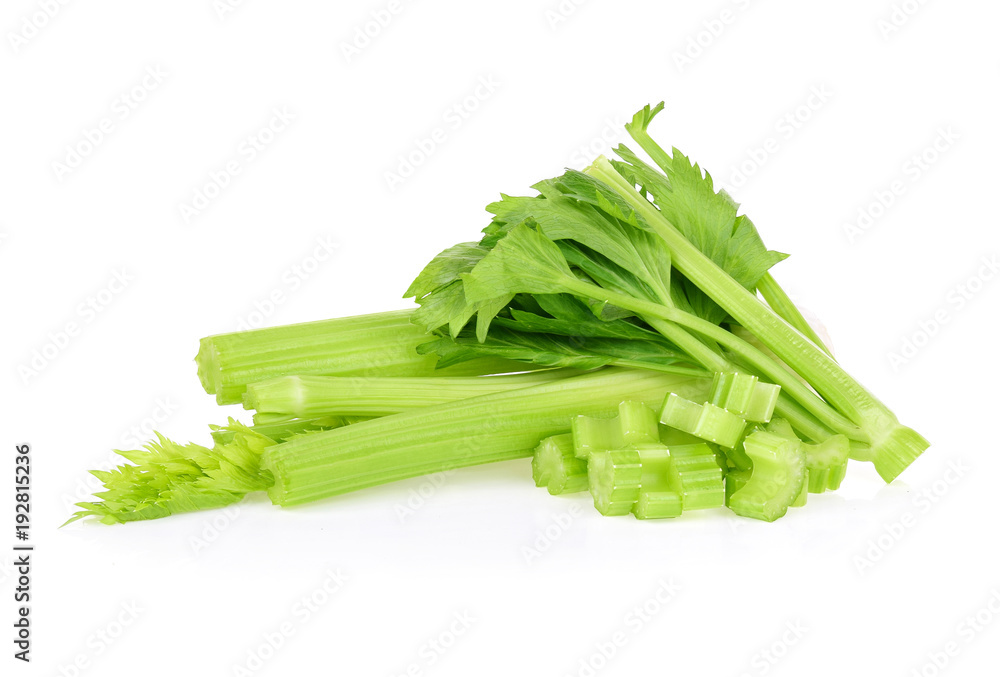 fresh celery isolated on white background fresh celery isolated on white background