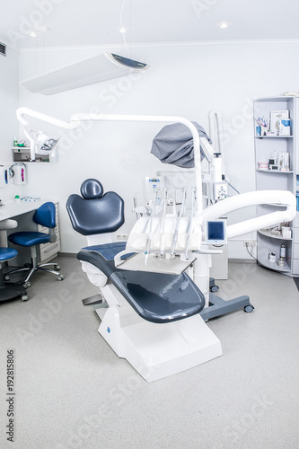 Dental office with tools and armchair