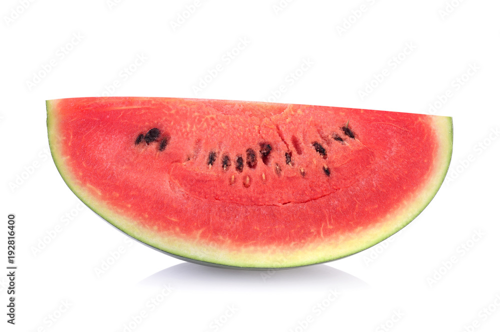 Slice of watermelon on white background Slice of watermelon on white background