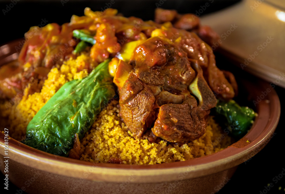 couscous with meat and veg Stock Photo Adobe Stock