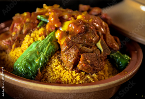 couscous with meat and veg photo