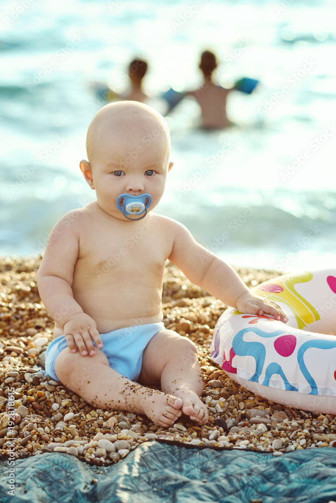 baby on the beach baby on the beach