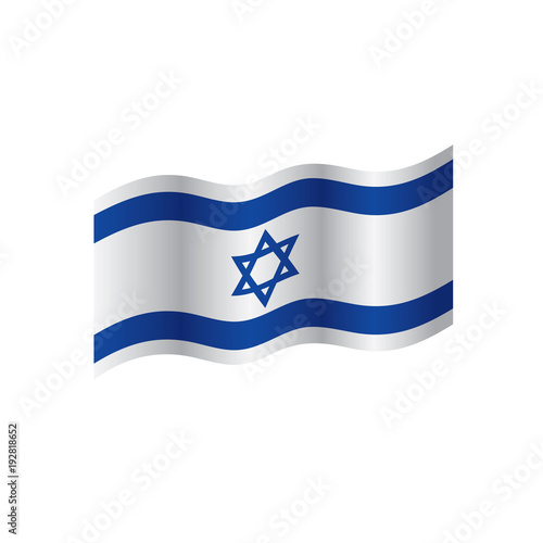 Israel flag, vector illustration