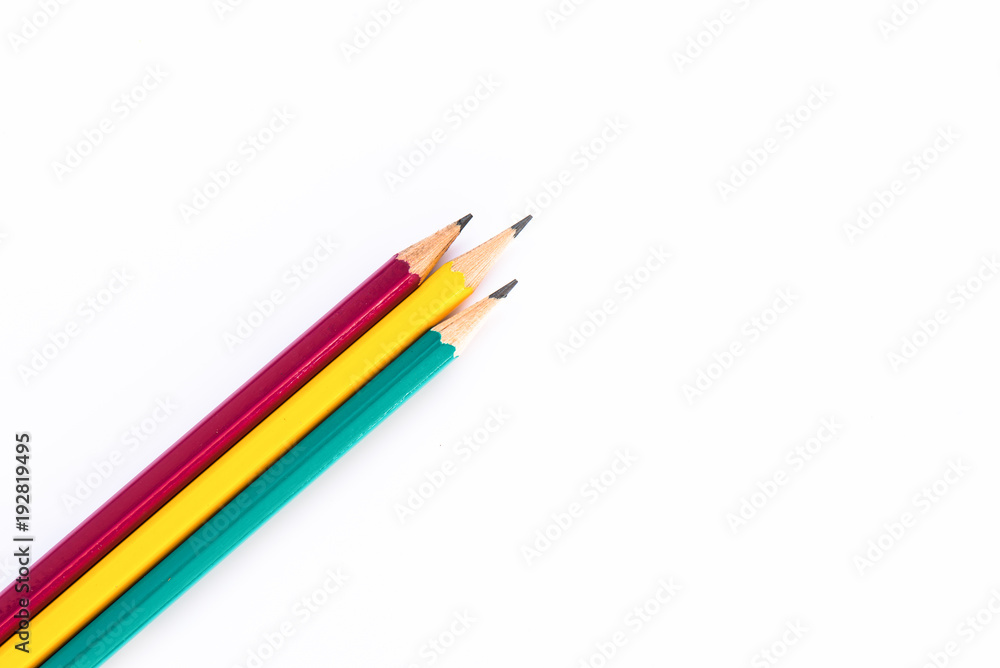 Fototapeta premium pencil on white background