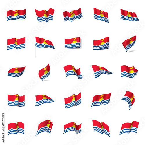 Kiribati flag, vector illustration