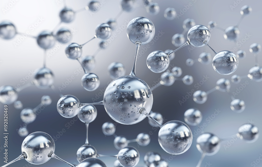 Science background with molecule or atom Science background with molecule or atom