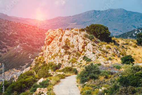 Beautiful mountain landscape of Crete Island, Greece
