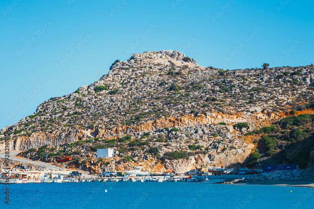 Coast of Crete island near Matala in Greece