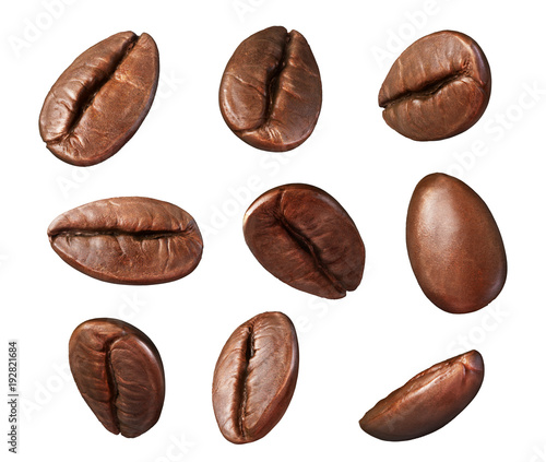 Set of roasted coffee bean