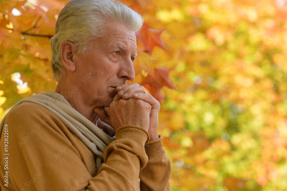 elderly man in park elderly man in park