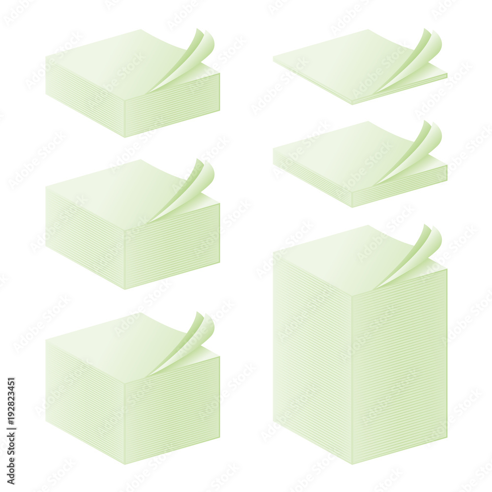Paper stack on white background. Vector illustration Paper stack on white background. Vector illustration