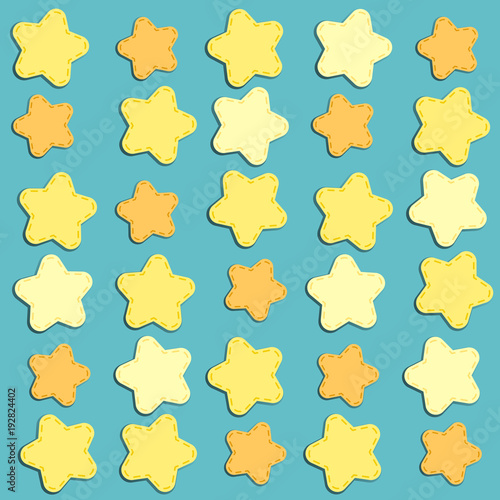 Cute background with stars as applique garland