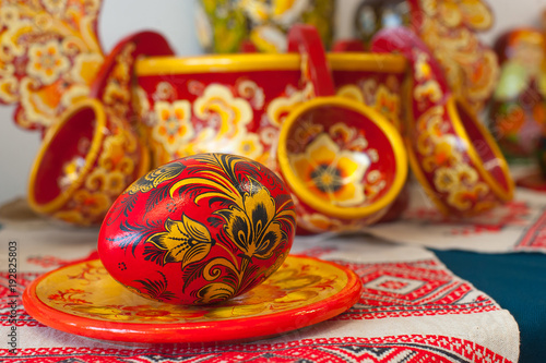 Tableware, folk handicraft, Khokhloma