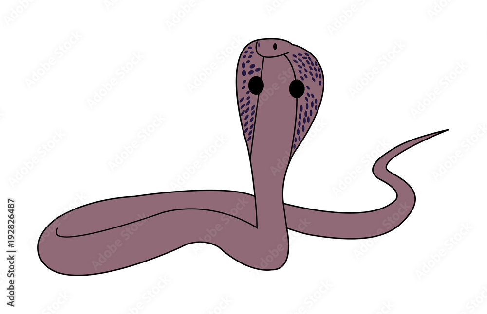 King Cobra snake vector cartoon illustration Stock Vector | Adobe Stock