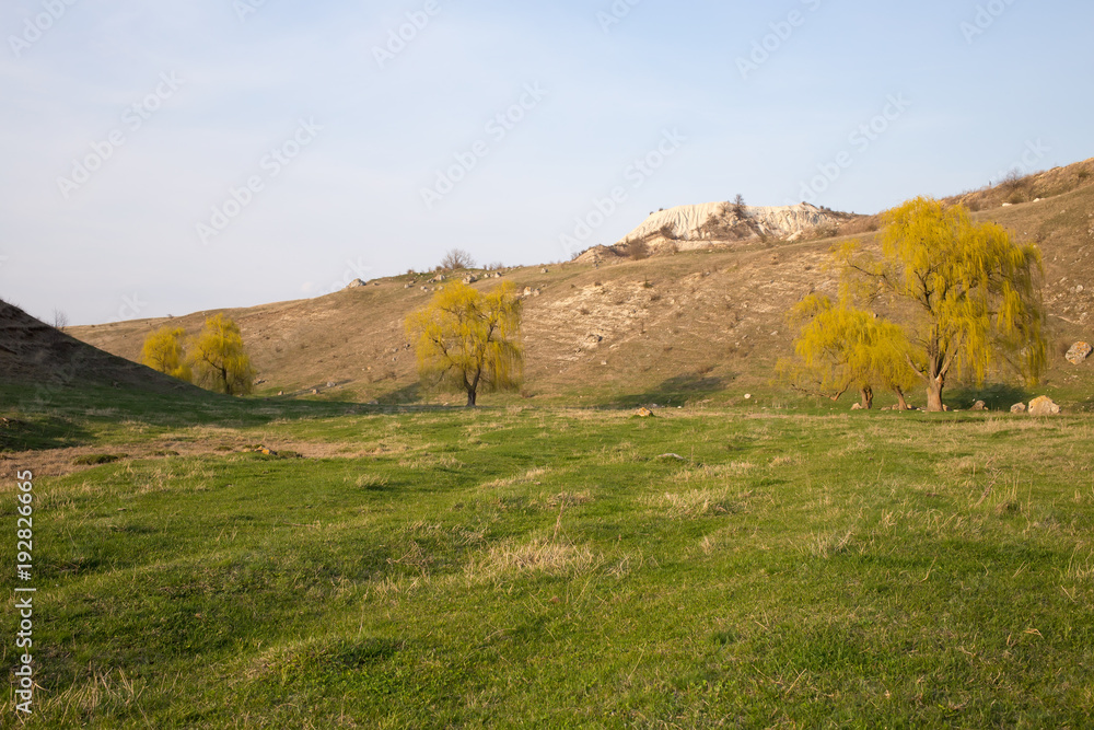 Landscape with beautiful view of hills.