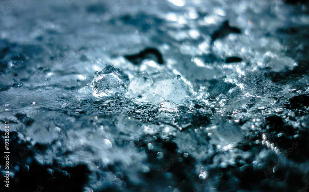 Obraz premium Cool ice road texture in morning light