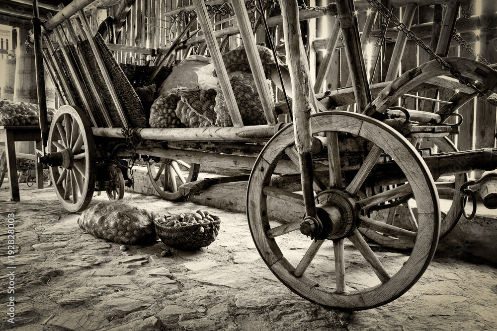 Old wheel cart