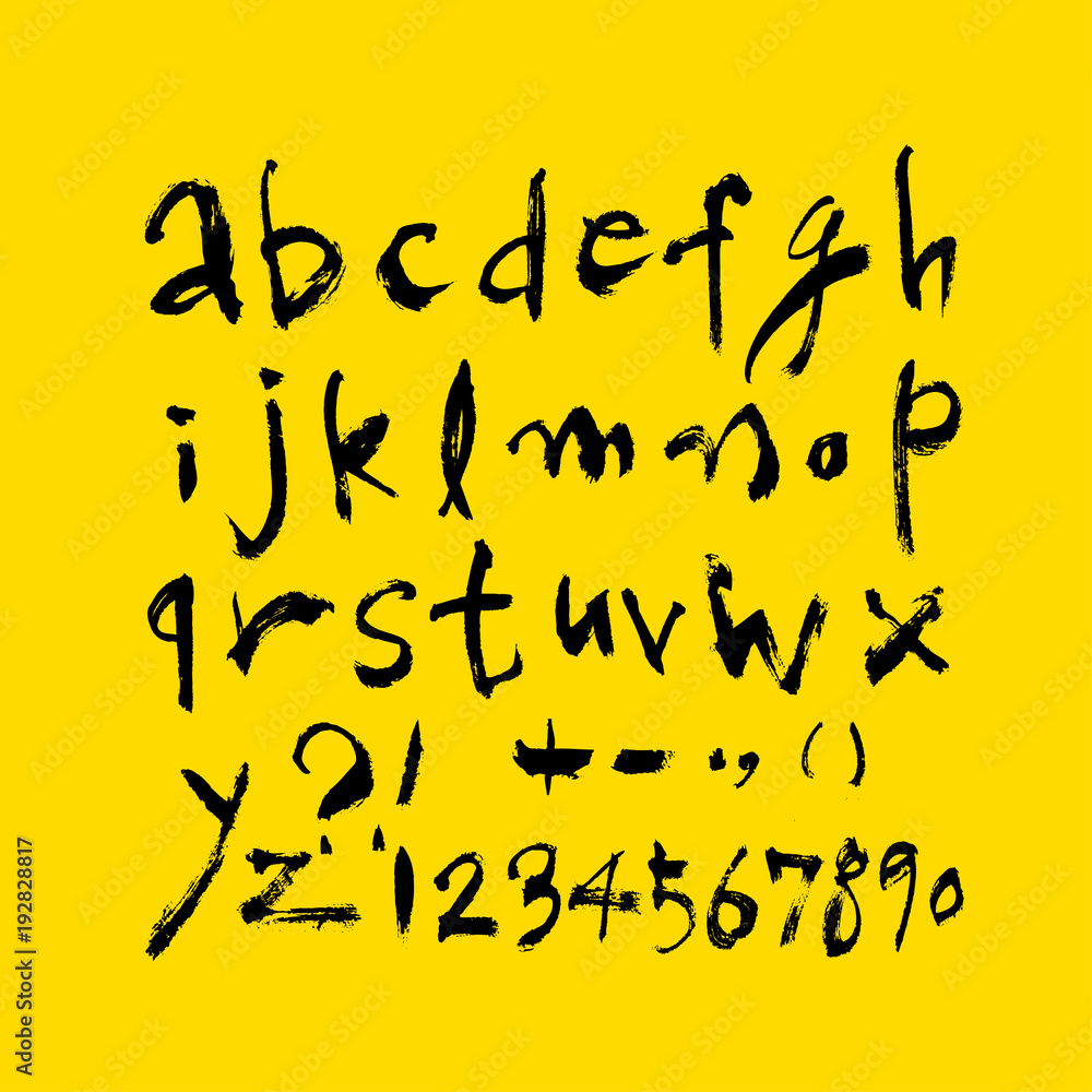 벡터 문자 / 손으로 쓴 글씨체