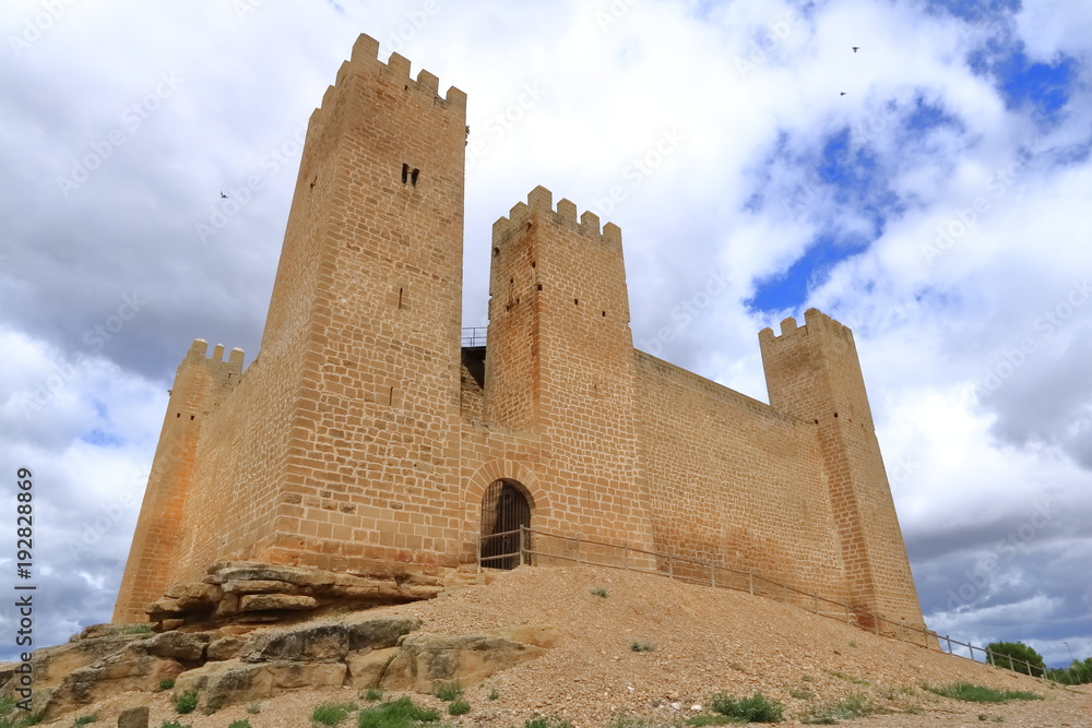 Castle of Sadaba in Zaragoza province, Spain