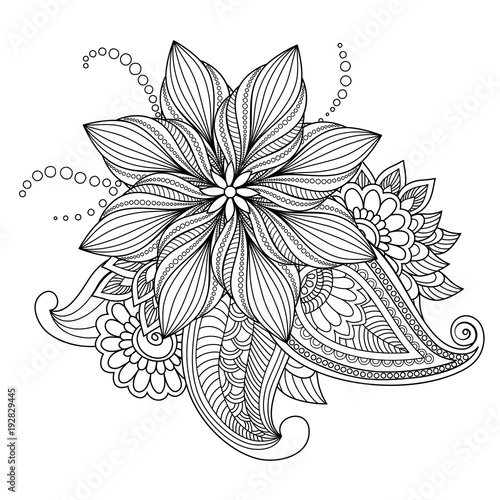 The  magic drawn  flowers and plants for decoration