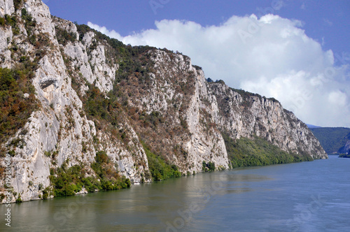 Danube river near the Serbian city of Donji Milanovac.