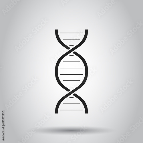 Dna icon. Vector illustration on isolated background. Business concept medecine molecule pictogram.