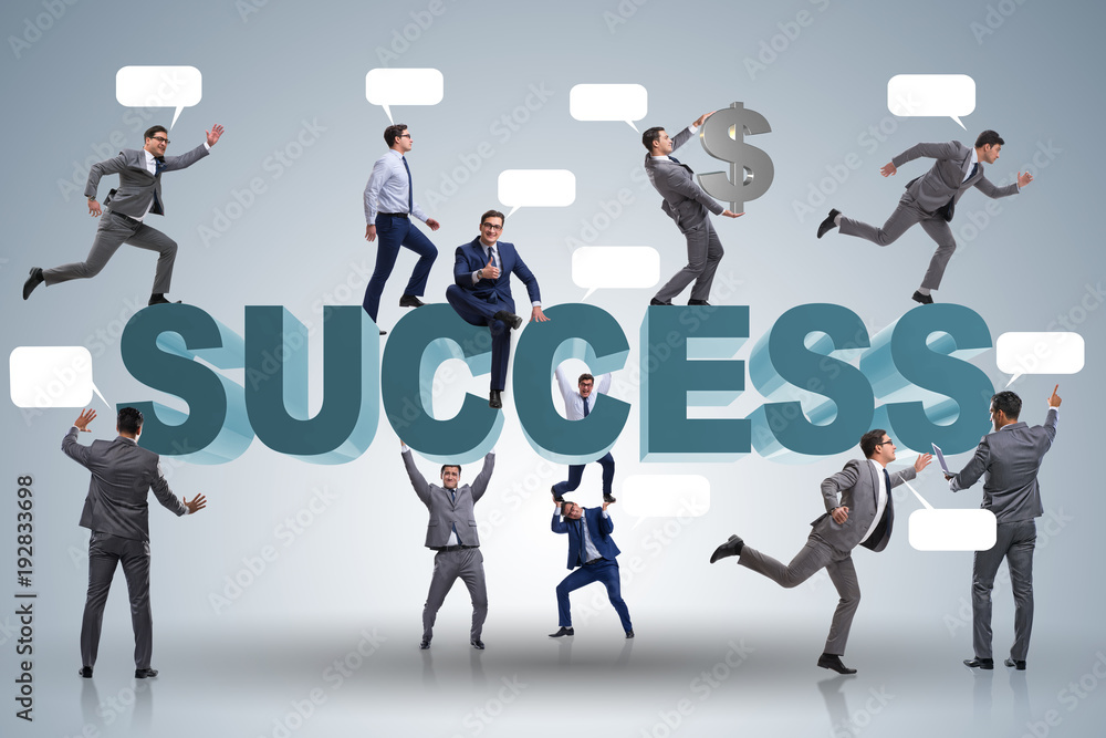 Businessmen in success business concept