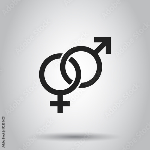 Gender sign icon. Vector illustration on isolated background. Business concept men and women pictogram.