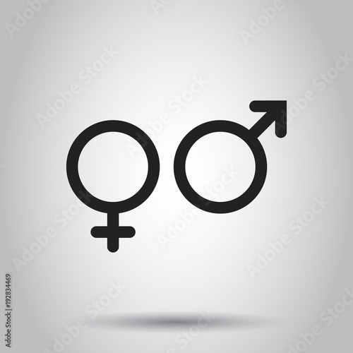 Gender sign icon. Vector illustration on isolated background. Business concept men and women pictogram.