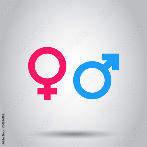 Gender sign icon. Vector illustration on isolated background. Business concept men and women pictogram.