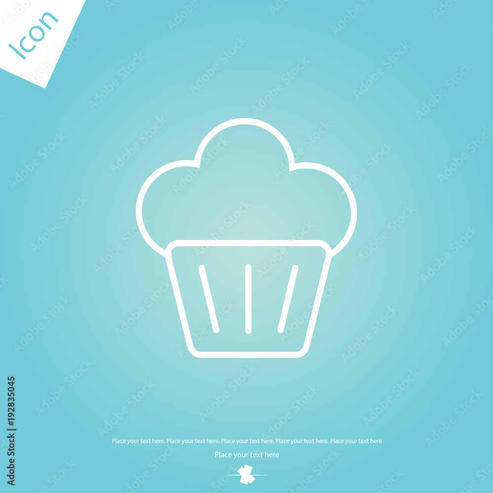 cup cake line icon cup cake line icon