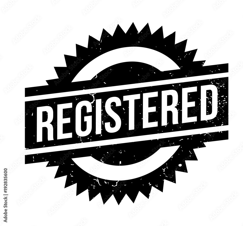 Registered rubber stamp. Grunge design with dust scratches. Effects can be easily removed for a clean, crisp look. Color is easily changed. Registered rubber stamp. Grunge design with dust scratches. Effects can be easily removed for a clean, crisp look. Color is easily changed.