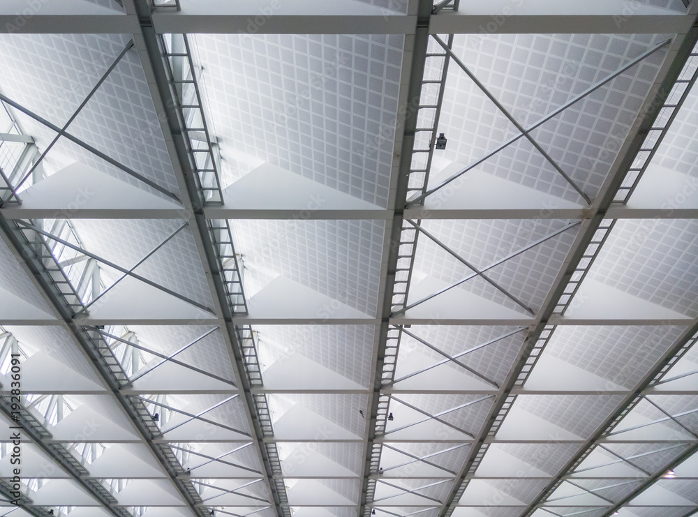 Modern ceiling of the new office building. Modern ceiling of the new office building.