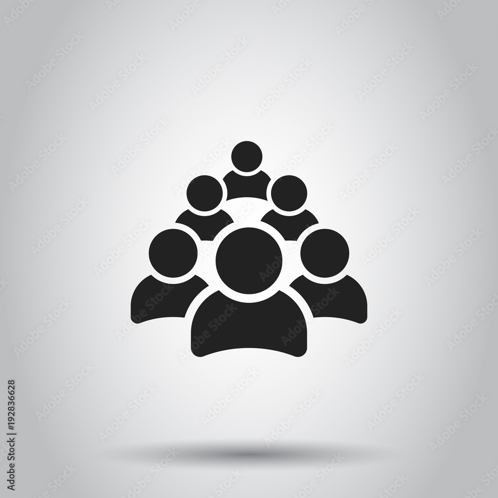 Group of people icon. Vector illustration on isolated background. Business concept person pictogram. Group of people icon. Vector illustration on isolated background. Business concept person pictogram.