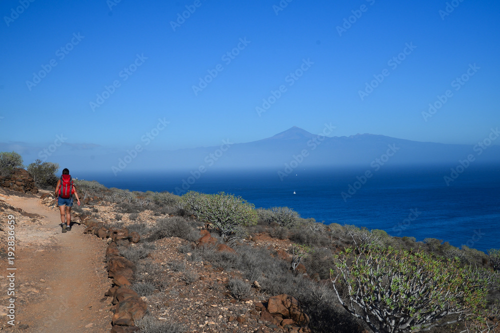 La Gomera: hiking trail from Playa de Santiago to San Sebastian La Gomera: hiking trail from Playa de Santiago to San Sebastian