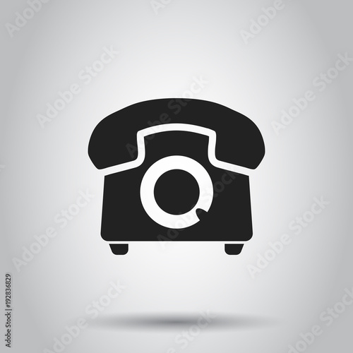 Phone icon. Vector illustration on isolated background. Business concept old telephone pictogram.