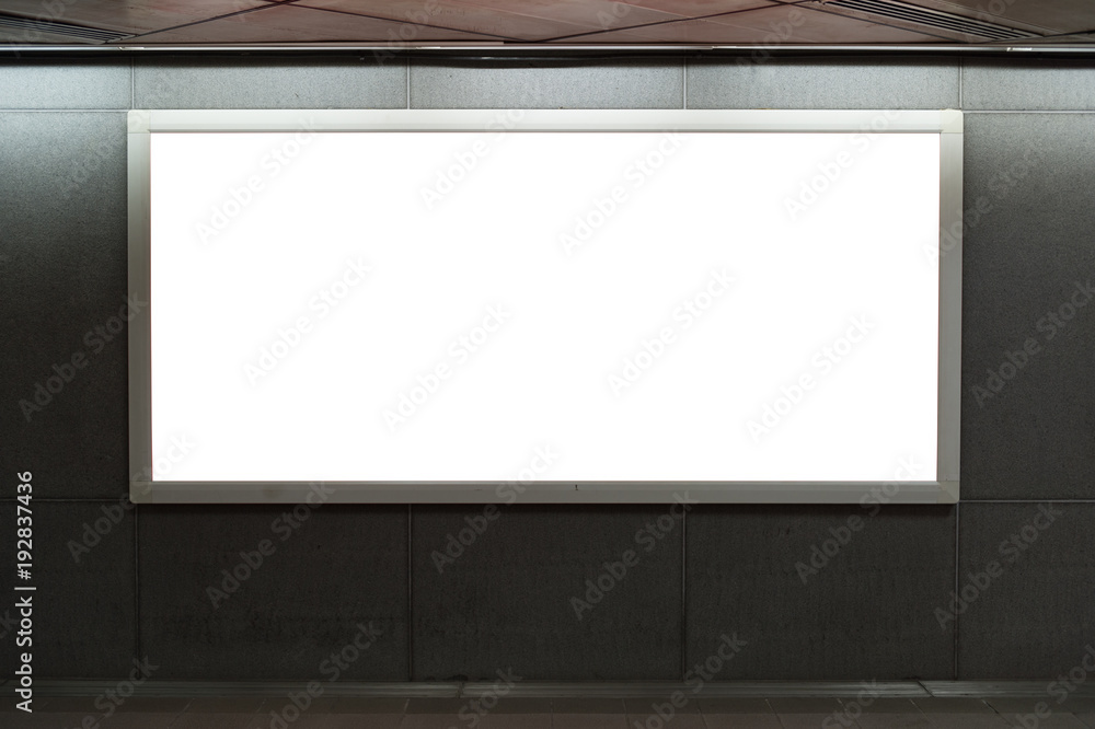 Large blank billboard on a street wall, banners with room to add your own text Large blank billboard on a street wall, banners with room to add your own text