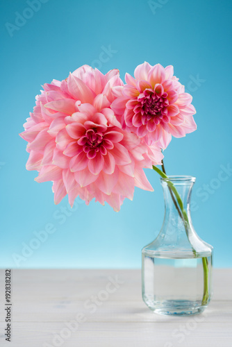 Wallpaper Mural Beautiful pink flower in vase on the table Torontodigital.ca