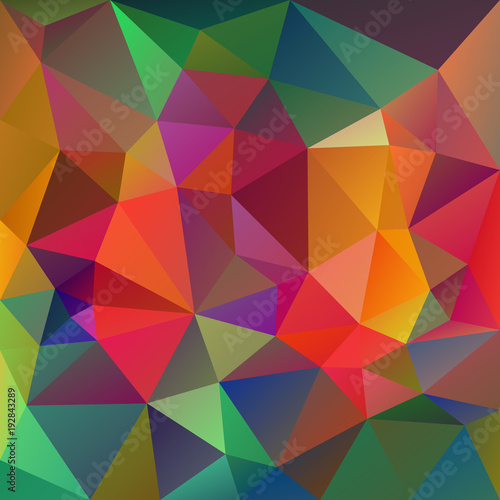 vector abstract irregular polygonal background - triangle low poly pattern - vibrant holographic full color spectrum