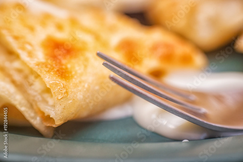Dumplings with white cheese
