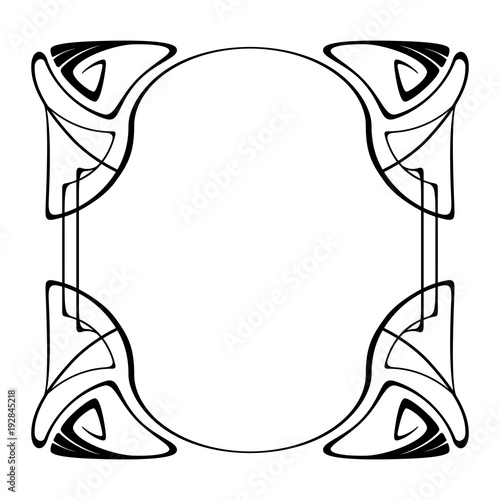 Vector art nouveau frame.