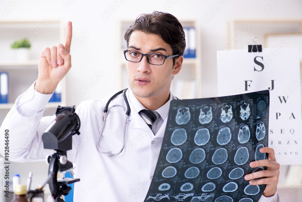 Eye doctor in medical concept Eye doctor in medical concept