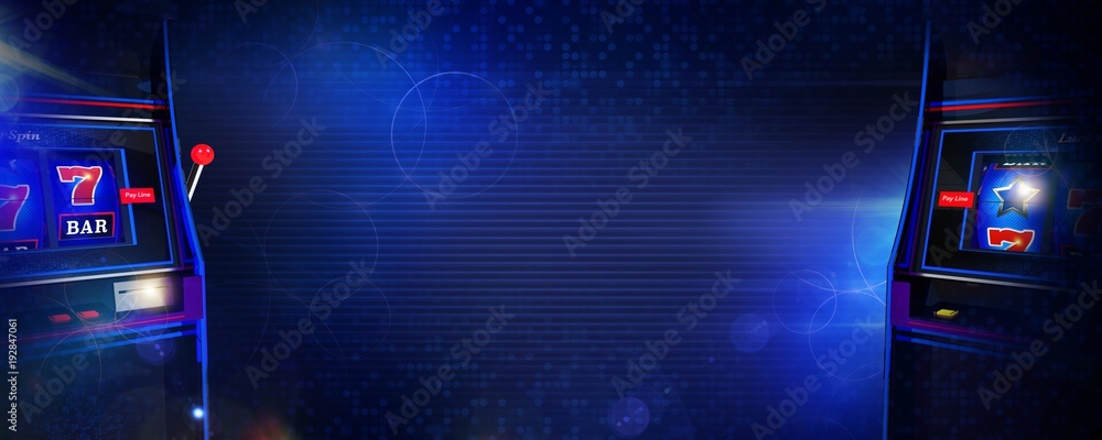 Fototapeta premium Slot Machine Games Banner