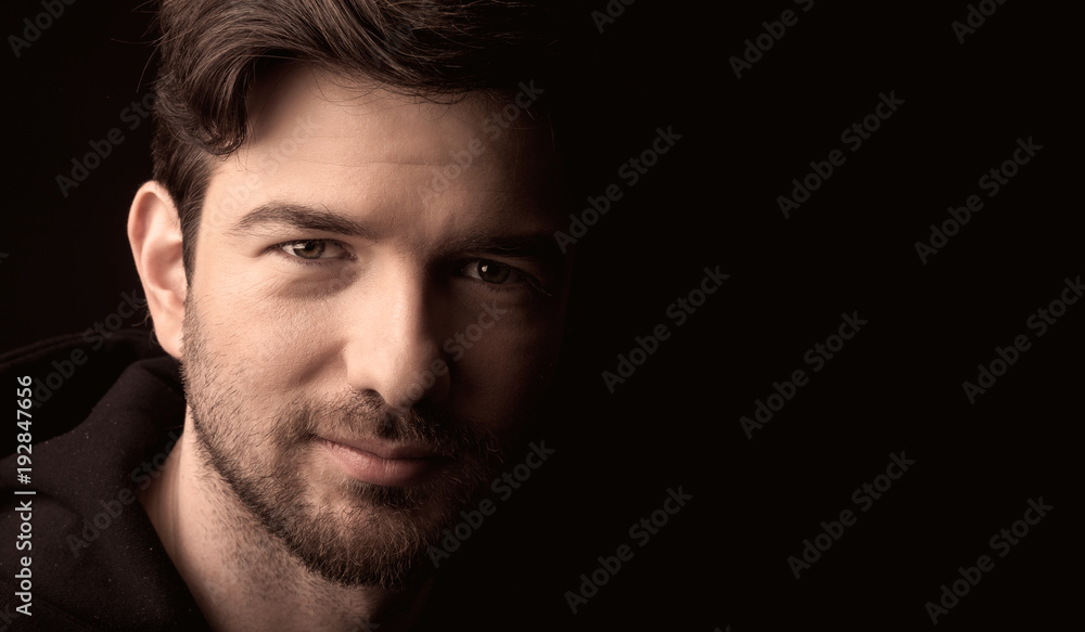 young man close up portrait