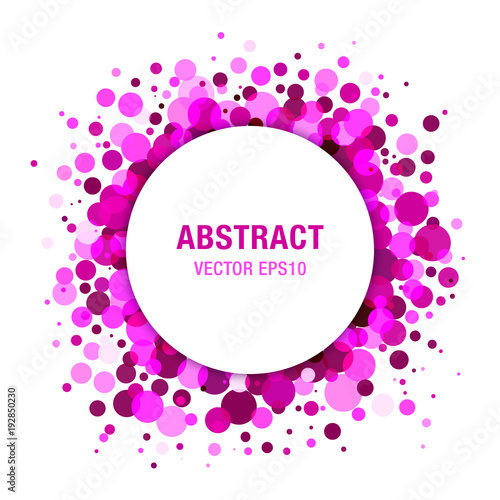 Purple Bright  Abstract Circle Frame Design Element. Vector illustration.