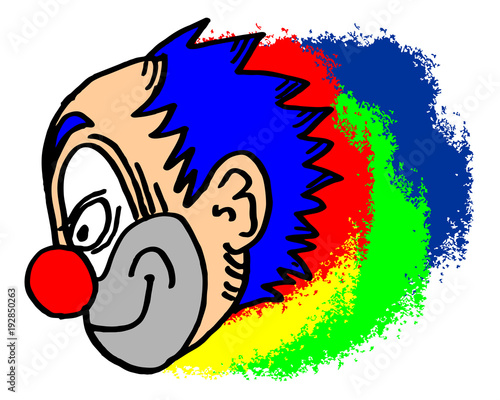 clown face draw