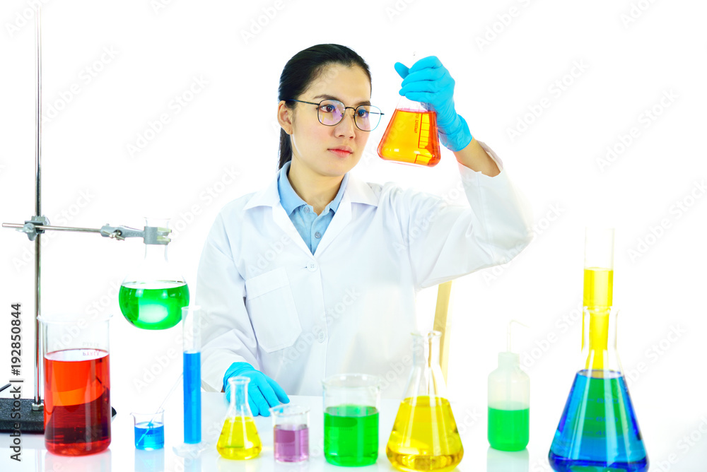 Female lab technician working in medical laboratory
Female lab technician working in medical laboratory