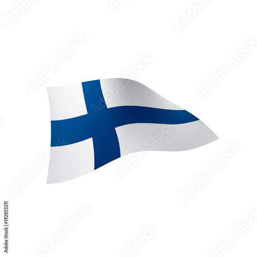 Finland flag, vector illustration