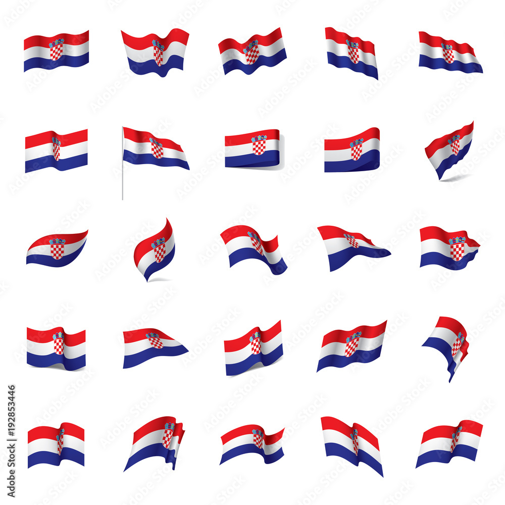 Croatia flag, vector illustration Croatia flag, vector illustration